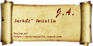 Jerkó Aniella névjegykártya